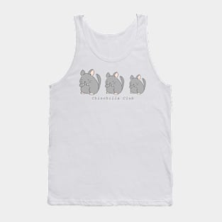 Minimal Chinchilla Club Chinchilla Art Cute Funny Meme Simple Logo Tank Top